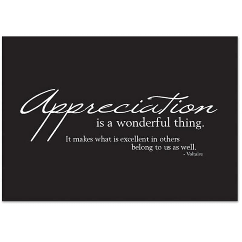 Appreciation Quote Business Note Card - 3 sizes