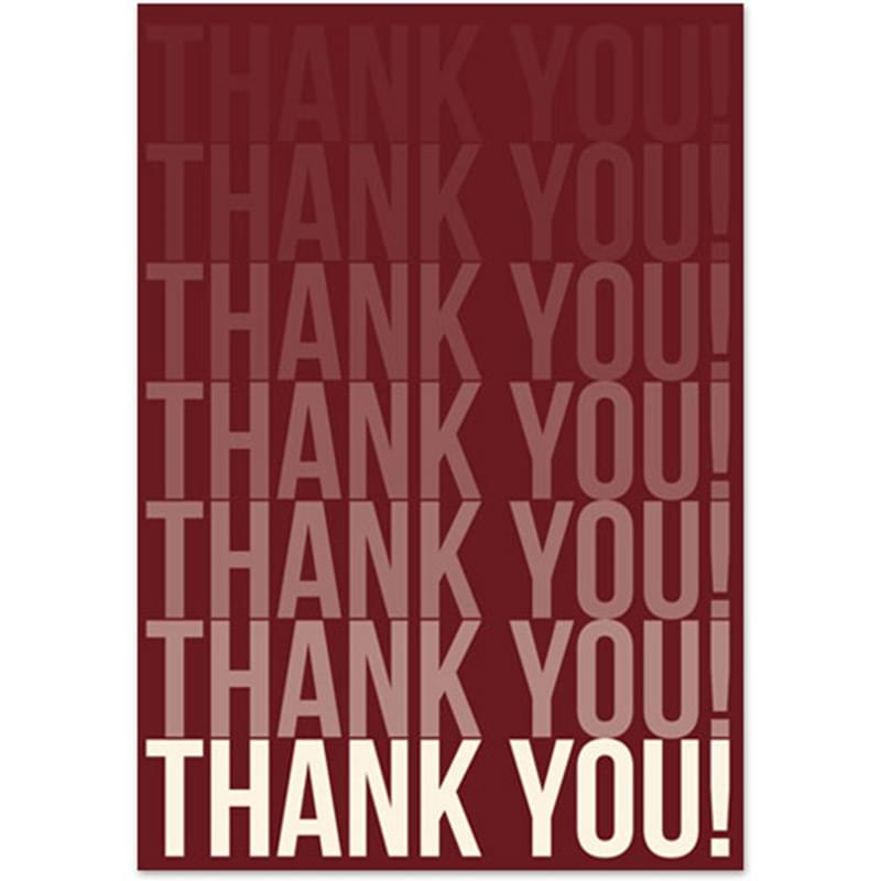 Thank You Words Business Note Card - 3 sizes