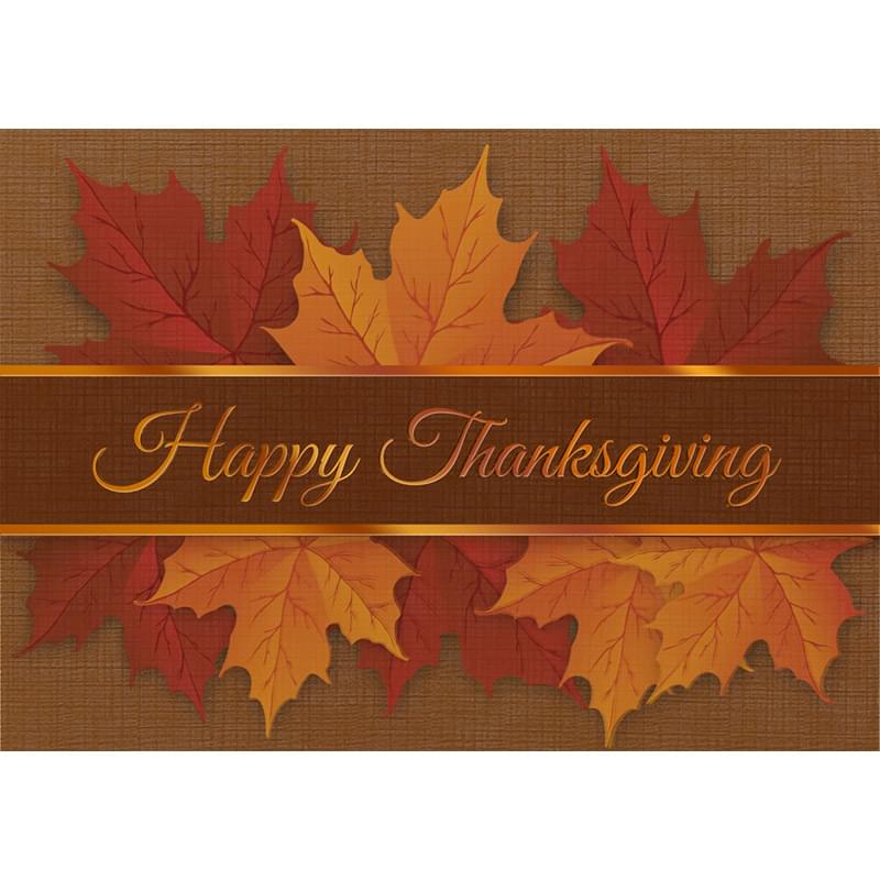 Premium-Thanksgiving Autumn Leaves Greeting Card