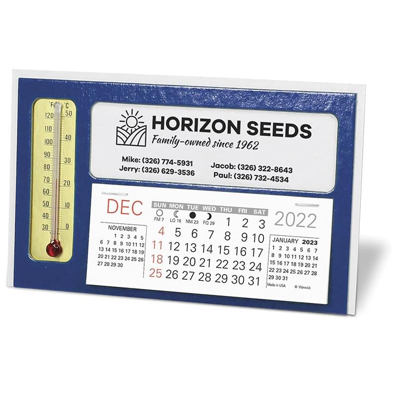 Window with Thermometer Desk Calendar