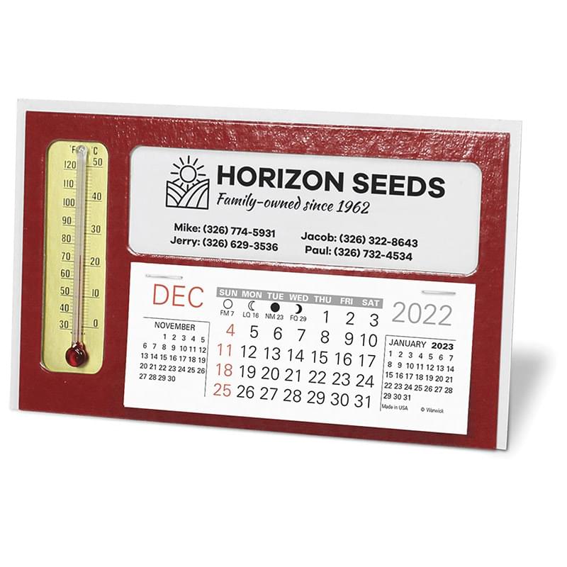 Window with Thermometer Desk Calendar