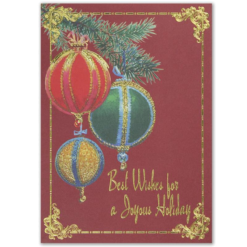 Cclassic-Victorian Ornaments Holiday Greeting Card (5"x7")