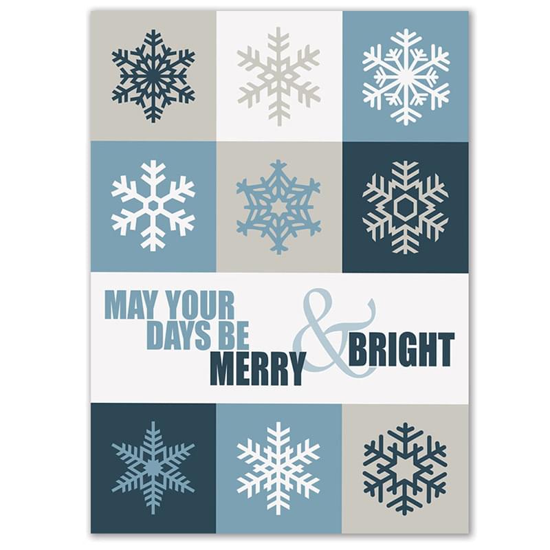 Classic-May Your Days Be Merry & Bright Holiday Greeting Card (5"x7")