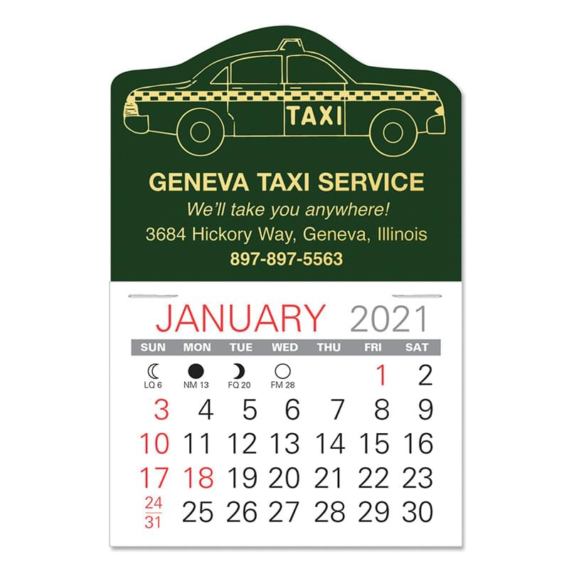Taxi Standard Pad Value Stick Calendar