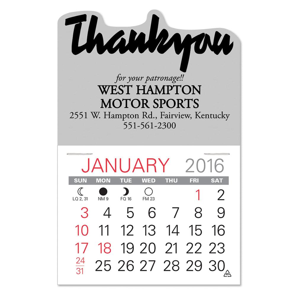 Thank You Standard Pad Value Stick Calendar