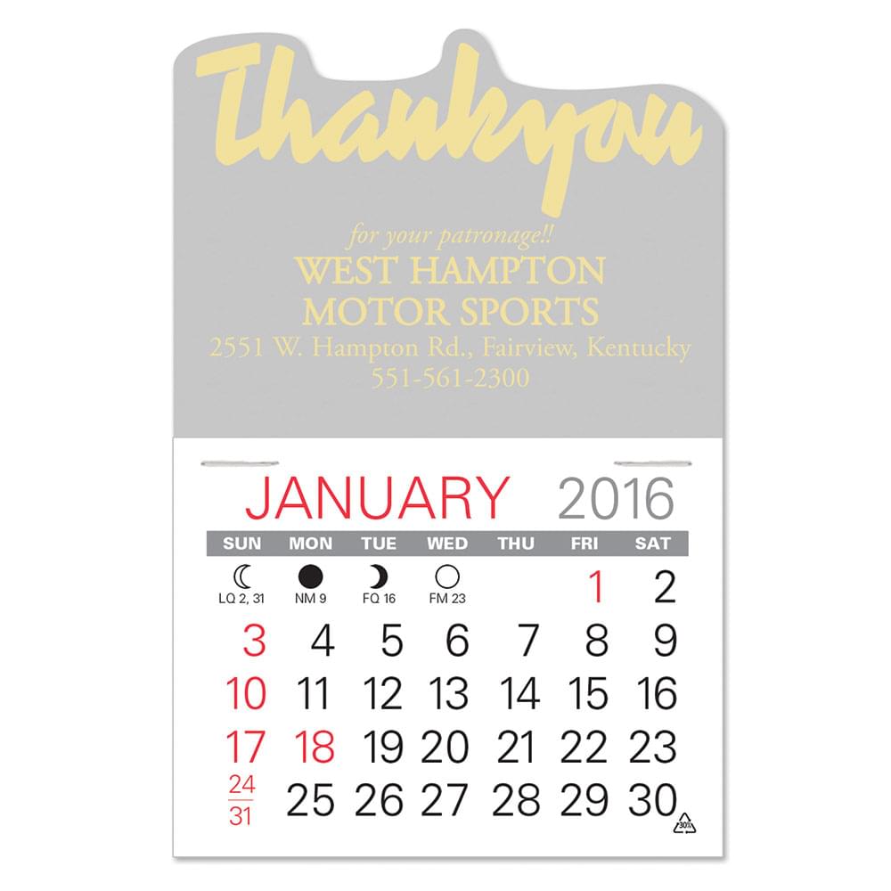 Thank You Standard Pad Value Stick Calendar