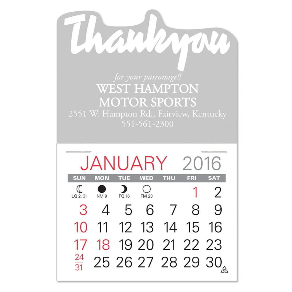 Thank You Standard Pad Value Stick Calendar