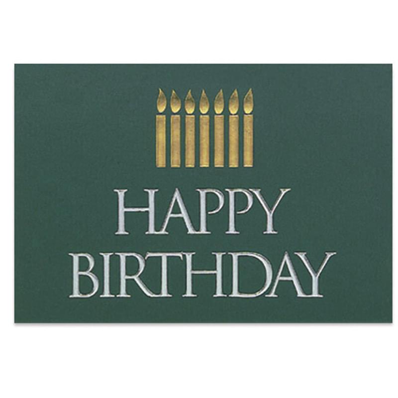 Happy Birthday Candles Everyday Business Note Card (3 1/2"x5")