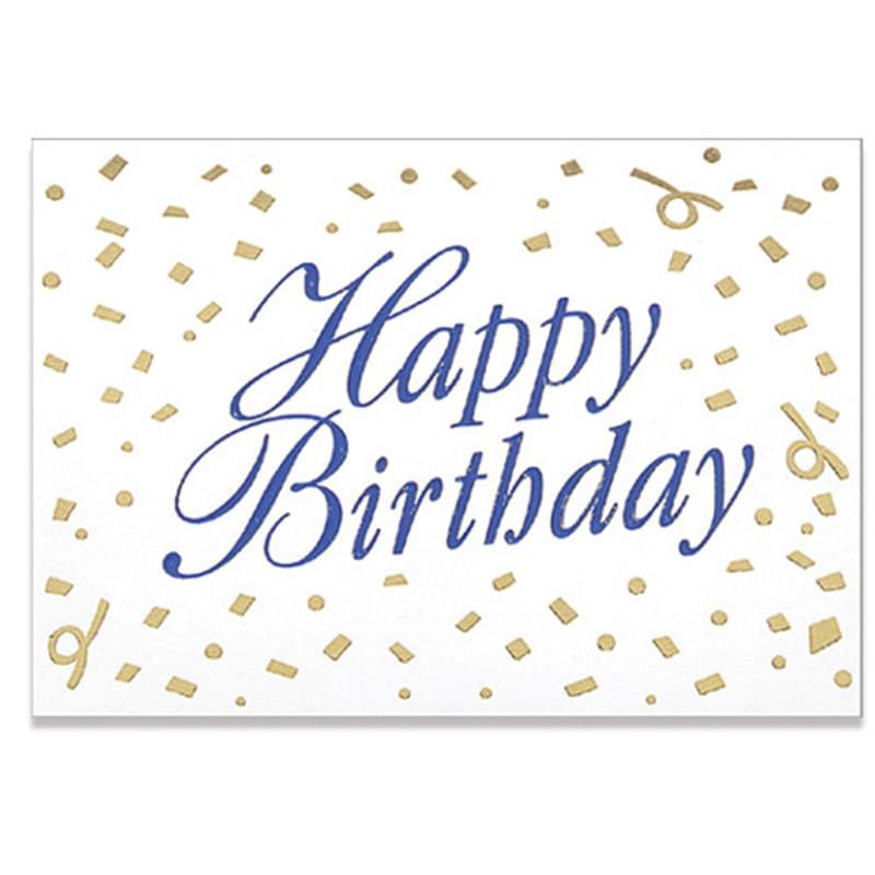 Happy Birthday Confetti Everyday Business Note Card (3 1/2"x5")