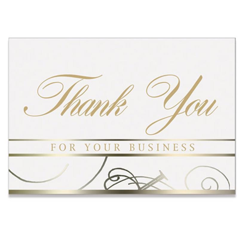 White Thank You for Business Everyday Note Card (3 1/2"x5")