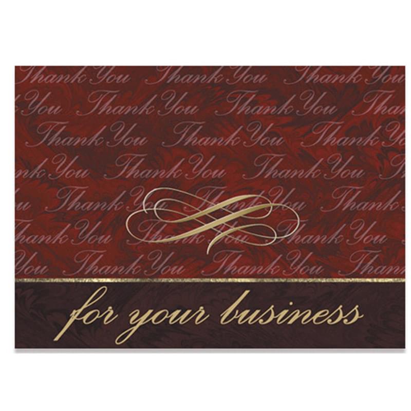 Burgundy Marble Referral Business Everyday Note Card (3 1/2"x5")