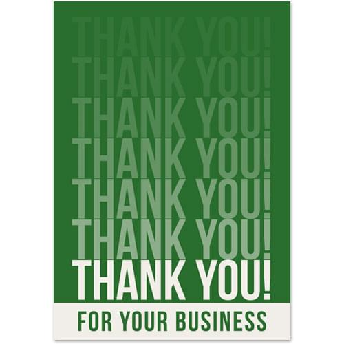 Red Thank You For Your Business Everyday Blank Note Card (3 1/2"x5")