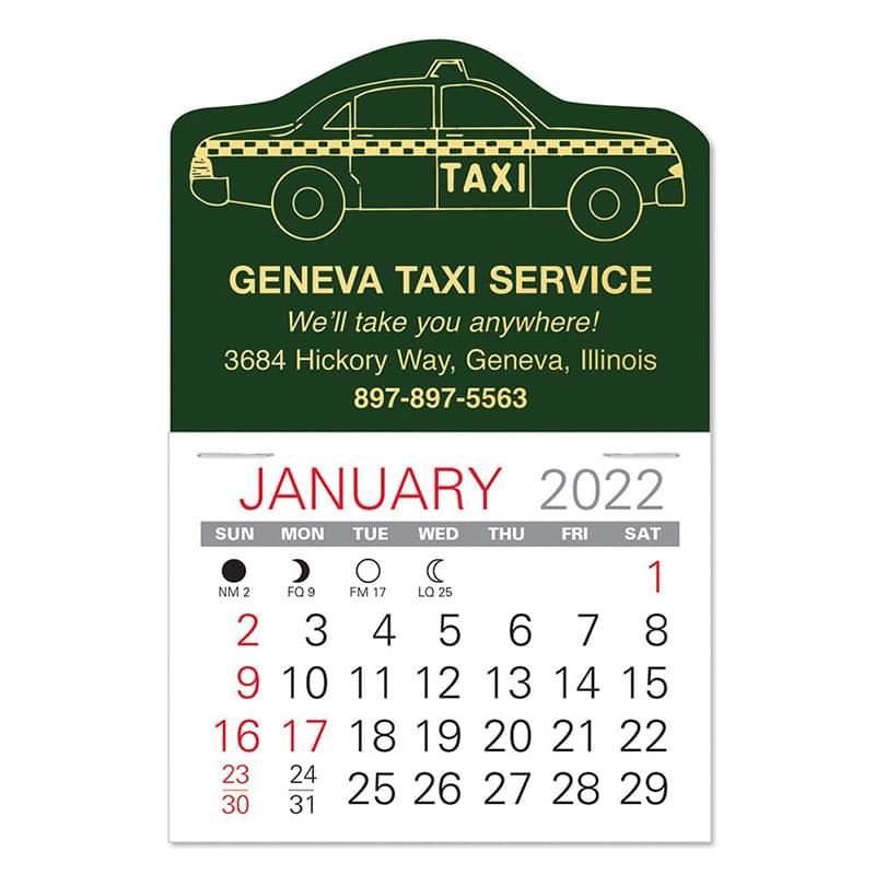 Taxi Standard Pad Value Stick Calendar