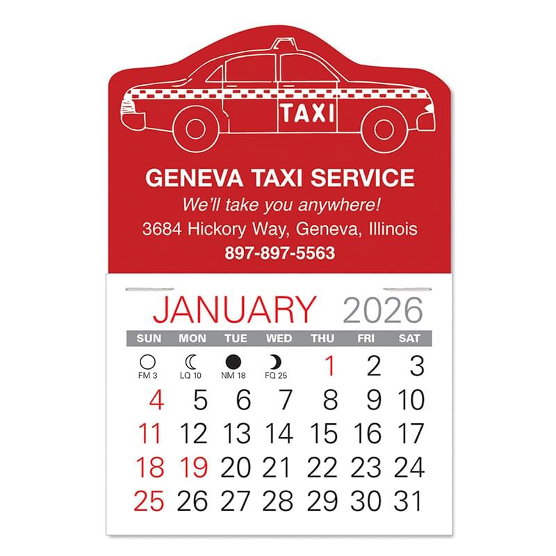 Taxi Standard Pad Value Stick Calendar