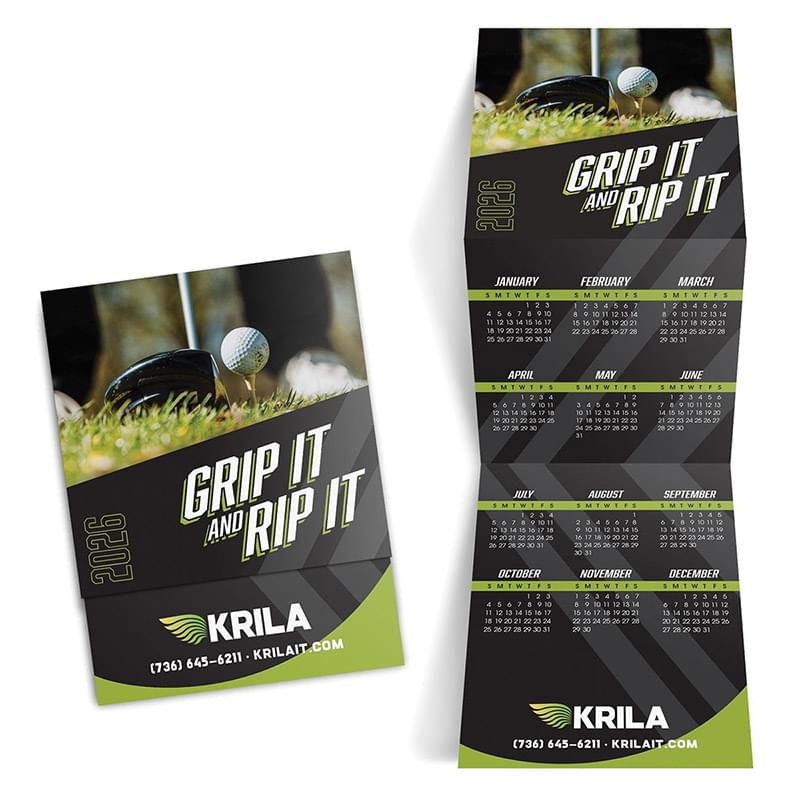 Golf Trifold Calendar