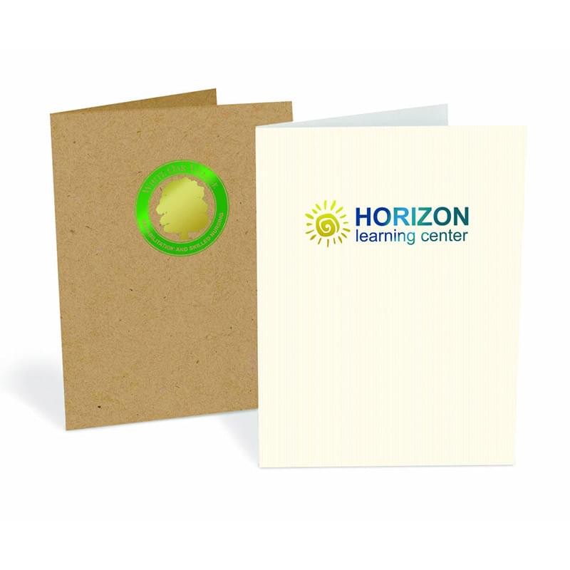 Foil Stamped Pocket Folders - Designer Papers - 2 Color Imprint