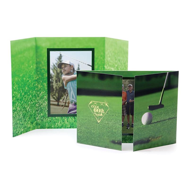 Horizontal Golf Gatefold Event Folder (5"x7")