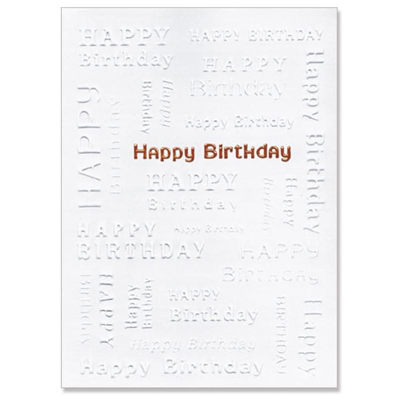 White Happy Birthday Everyday Greeting Card (5"x7")