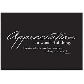 Appreciation Quote Business Note Card - 3 sizes