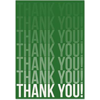 Thank You Words Business Note Card - 3 sizes