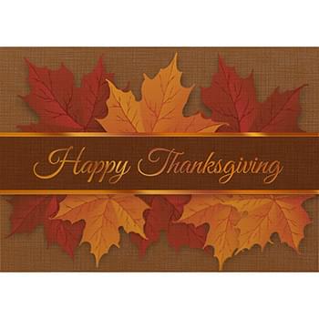 Premium-Thanksgiving Autumn Leaves Greeting Card