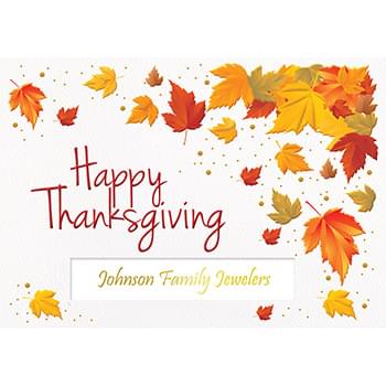 Classic-Bright Thanksgiving Leaves Greeting Card (5"x7")