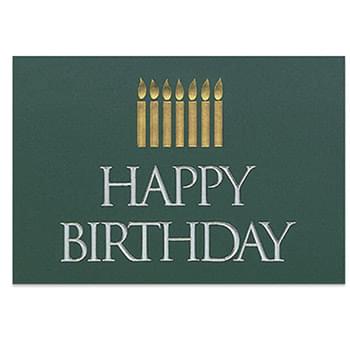 Happy Birthday Candles Everyday Business Note Card (3 1/2"x5")