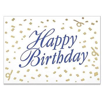 Happy Birthday Confetti Everyday Business Note Card (3 1/2"x5")