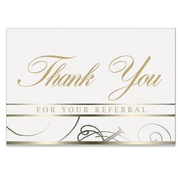 White Thank You Referral Everyday Note Card (3 1/2"x5")