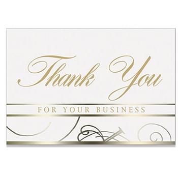 White Thank You for Business Everyday Note Card (3 1/2"x5")