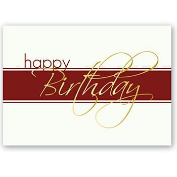 White & Red Happy Birthday Everyday Greeting Card (5"x7")