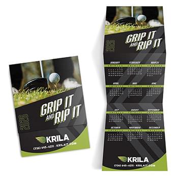 Golf Trifold Calendar