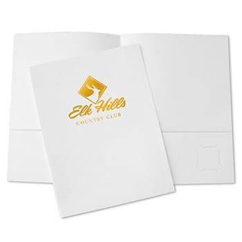 1 Color Foil-Stamped Pocket Folder-Standard White Paper