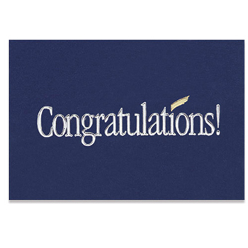 Blue Congratulations Everyday Blank Note Card (3 1/2"x5")