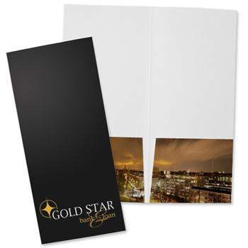 Digital Print Mini Pocket Folder - Standard White Paper